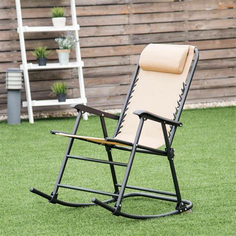 Costway Folding Rocking Chair Porch Patio Indoor Foldable Rocker Seat