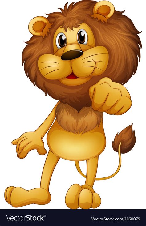 A Lion Standing Royalty Free Vector Image Vectorstock