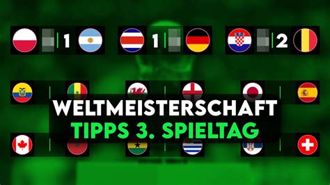 Wm Prognose 3 Spieltag Tipps And Vorschau Gruppenphase Youtube