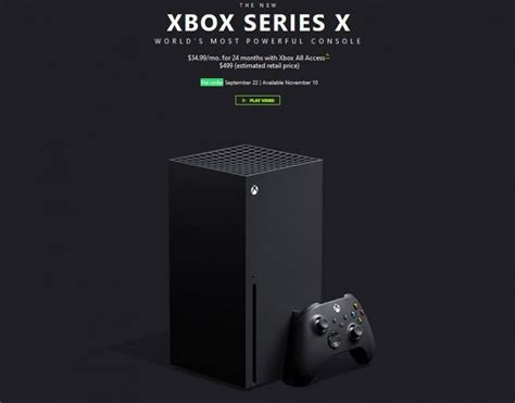 Xbox Series X Resmi Usd 499 Pre Order Dimulai Bulan Ini Jagat Play