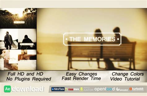 MEMORIES SLIDESHOW (VIDEOHIVE) TEMPLATE - FREE AFTER EFFECTS PROJECT