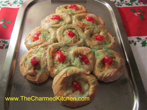 Mix with a fork the butter, brown sugar, cinnamon, and pecans. Christmas Tree Coffee Cake | The Charmed Kitchen