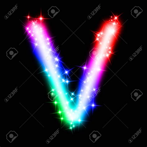 Colorful Alphabet Letter V Stock Photo Picture And Royalty Free