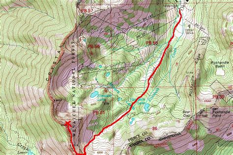 Map Of Crystal Mountain Route Photos Diagrams And Topos Summitpost
