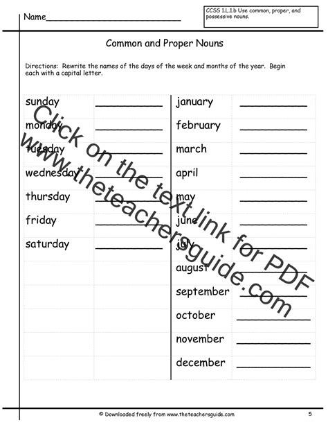 Common and proper nouns other contents: Free Collective Nouns Worksheet 2nd Grade - english ...