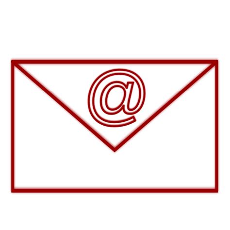 Red E Mail Icon Free Svg