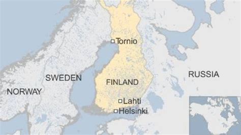 Migrant Crisis Finland Protesters Throw Fireworks At Buses Bbc News