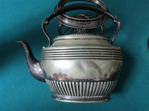 Wilson And Sharp Edinburgh Old Sheffield Silver Plate Kettle With Warmer