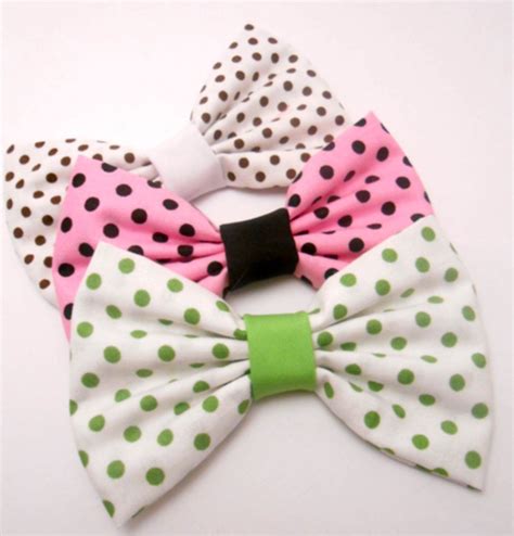 Polka Dots 3 Pack Fabric Hair Bows Buy 1 Get 1 Free Details Can Be