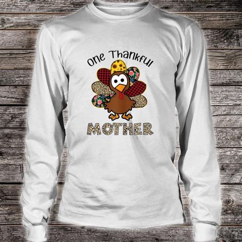 official womens one thankful mother turkey thanksgiving day cute mother shirt hoodie tank top