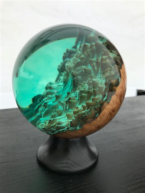 Australian Burl And Acrylic Resin Sphere Resin Art Diy Resin Art