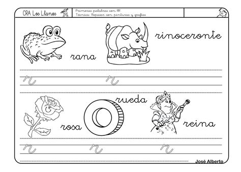 Fichas Infantil Lectoescritura Letra R Escuela En La Nube
