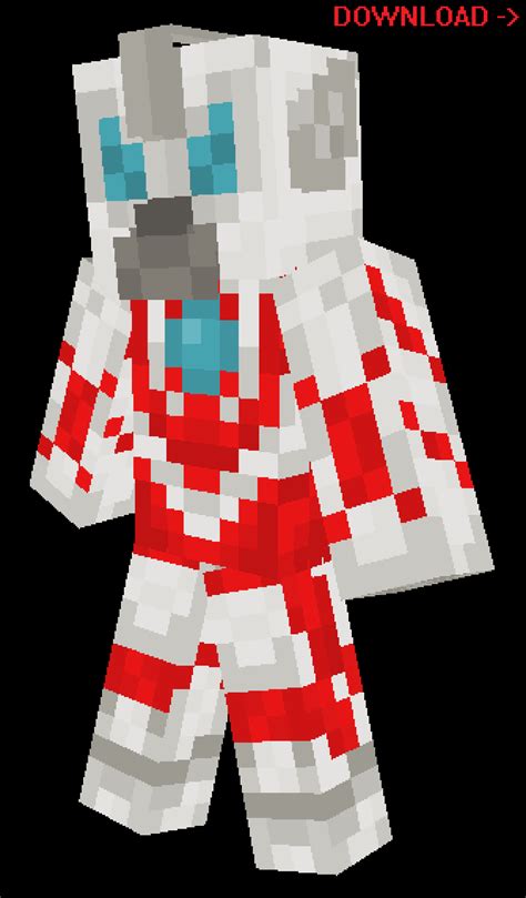 Ultraman Powered Minecraft Player Skin By Burninggodzillalord On Deviantart