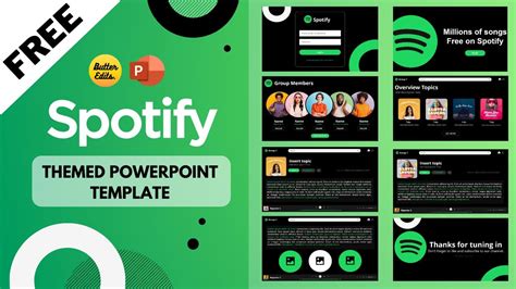 Free‼ Spotify Themed Powerpoint Template Animated Powerpoint Template