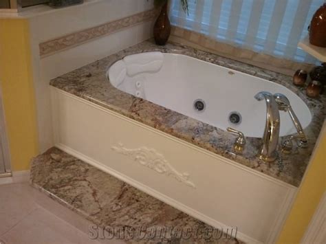 Golden Queen Granite Bathroom Tub Deck Golden Queen Yellow Granite