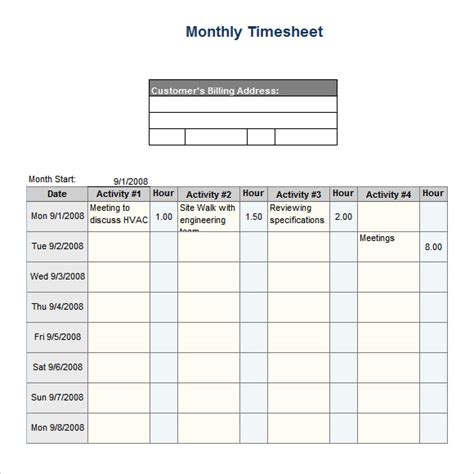 Excel Timesheet Template With Formulas Latter
