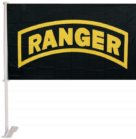 2 Pack 12x18 12x18 Us Army Ranger Black Flag Car Flag Flags