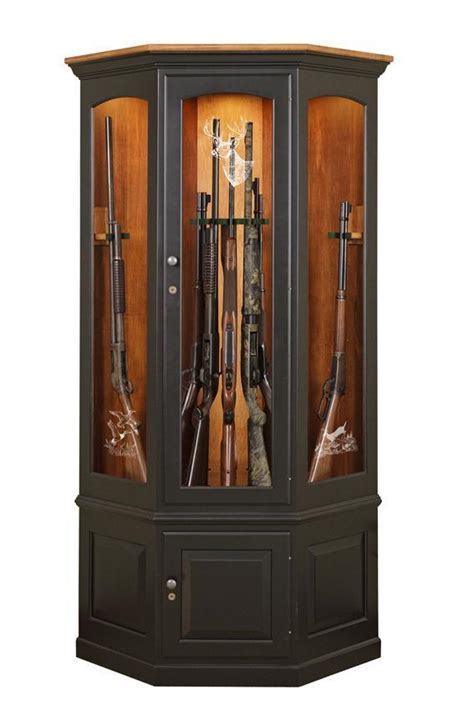 Our range of key locking gun safes are suitable for shotgun and section 1 firearm certificates. Custom Wooden Corner Gun Cabinet by DutchCrafters Amish ...