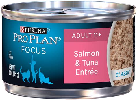 Purina pro plan wet cat food. Purina Pro Plan Focus Senior Cat 11+ Salmon & Tuna Entree ...