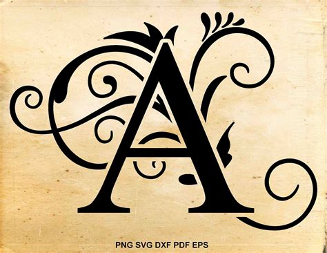 Card Making And Stationery Monogram Letterswedding Fontinitials Svg