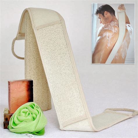 Exfoliating Back Strap Natural Loofah Bath Shower Body Scrubber Brush Sponge Shopee Singapore