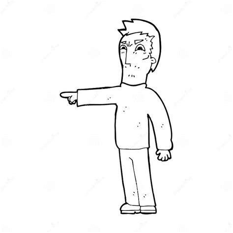 Cartoon Angry Man Pointing Stock Illustration Illustration Of Male