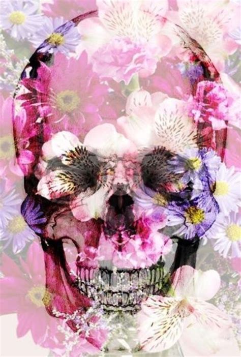 Flowers Skull And Art Skull Wallpaper Skull Art Art Prints