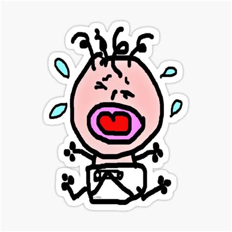 Cry Baby Sticker For Sale By Cmhall Redbubble