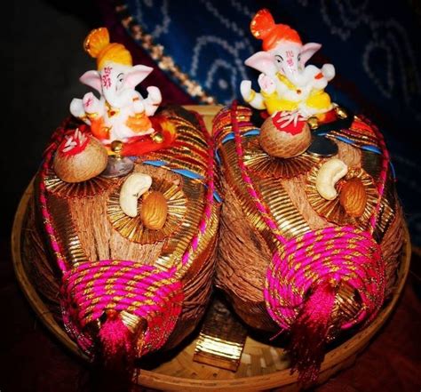 Diy Shagun Nariyal Decoration For Roka Ceremony Coconut Decoration