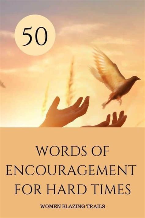 The Cover Of 50 Words Of Encouragement For Hard Times By Women Blazing