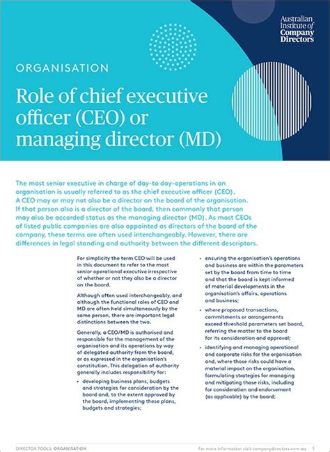 What Are The Roles And Responsibilities Of Ceo