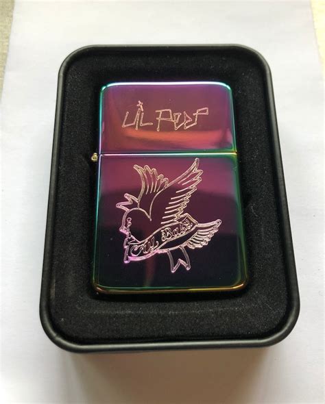 Lil Peep Solid Brass Lighter In A Rainbow Finish And T Tin Etsy