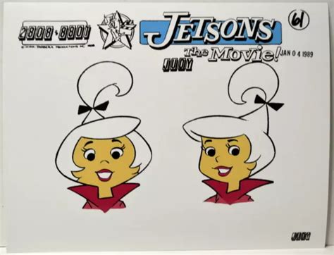 Jetsons The Movie Model Sheet Print Judy Jetson Heads Hanna Barbera