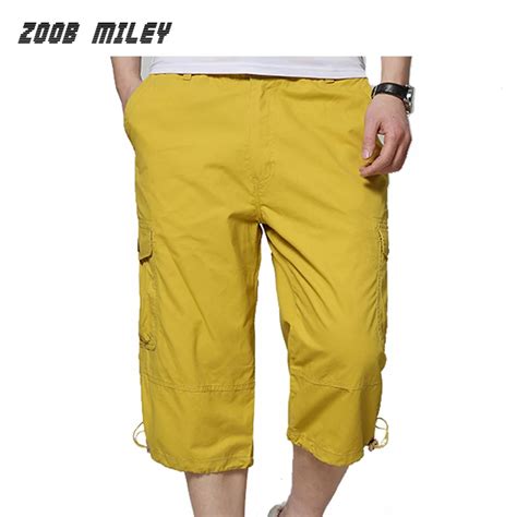 Summer Mens Baggy Multi Pocket Military Cargo Shorts Loose Fit Causal