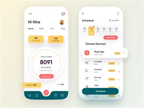Fitness Mobile Application-UX/UI Design by Hira Riaz🔥 on Dribbble