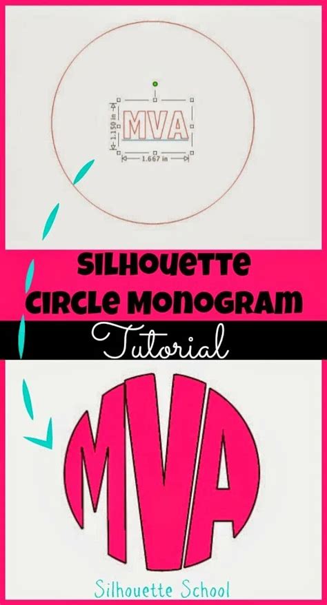 Silhouette Circle Monogram Tutorial Your Font Choice Silhouette School