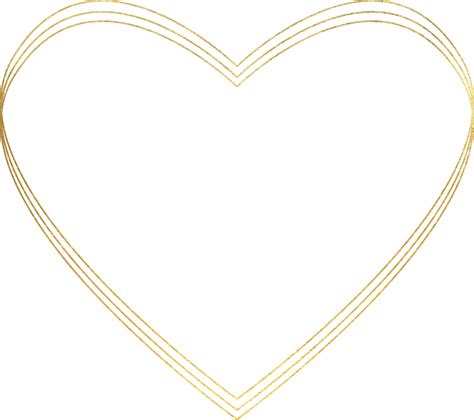 Gold Hearts Frame And Border 19859027 Png