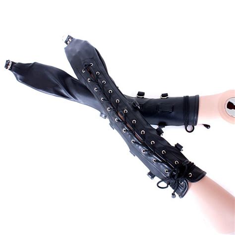 Black Pu Leather Arm Restraint Sex Bondage Bdsm Toys Arm Binder