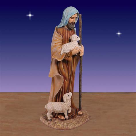 Nativity 52 In H 54 In Scale Shepherd With Lambs