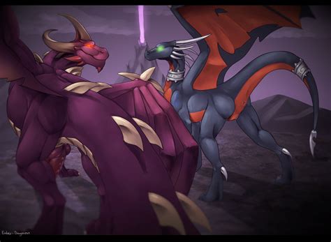 Rule 34 2016 Anus Ass Cynder Dragon Duo Ember Dragoness Female Feral