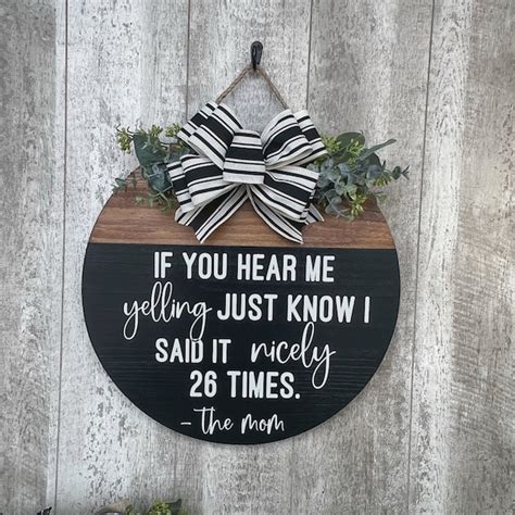 If You Me Yelling Front Door Sign Etsy