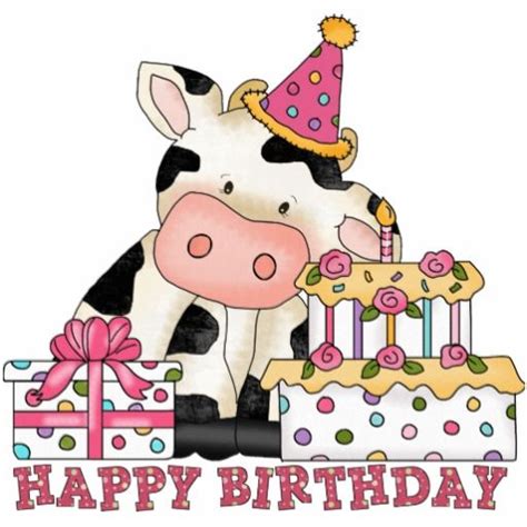 Birthday Cow Sculpture Cards Birthday Clip Art