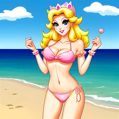 Sexy Princess Peach Bikini Cartoon Arthub Ai