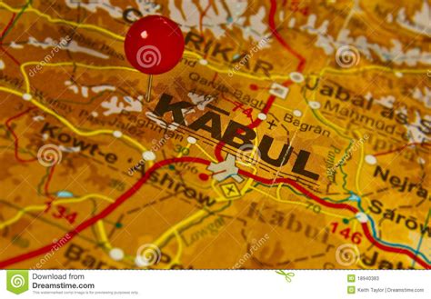As you browse around the map, you can select different parts of the map by pulling across it interactively as well as zoom in and out it to find A Map Of Kabul, Afghanistan Stock Image - Image of closeup ...