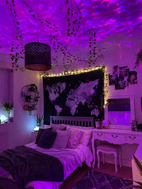 Dreamy Bedroom With Led Projector Lights