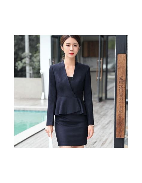 Women 2018 Ruffles Skirt Suits Office Lady Summer Slim Blazers With Skirt Two Piece Set Business