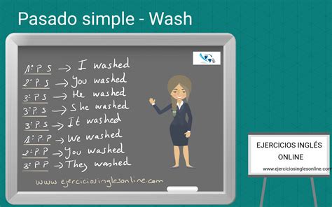 Pasado Simple Conjugación Verbo Wash Ejercicio Ejercicios