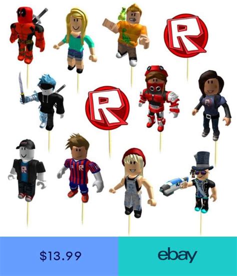 Roblox Cake Toppers Cupcake Topper Balloons Party Supplies Decoration