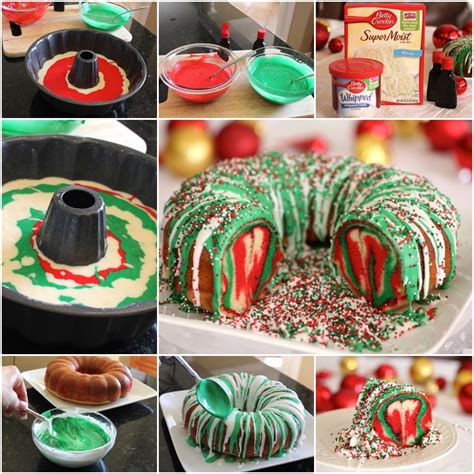 Find easy bundt cake recipes at womansday.com. DIY Rainbow Tie-dye Christmas Wreath Bundt Cake