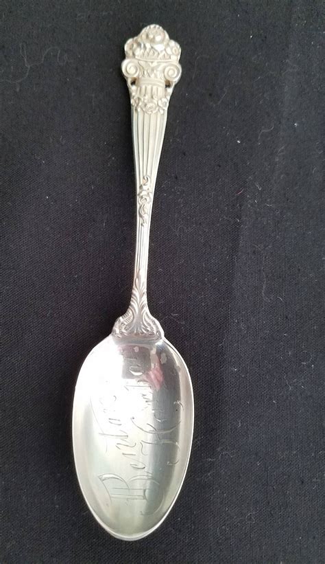 Georgian Antique Towle Sterling Silver Souvenir Spoon Pat 1898 Benton